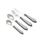 Faqueiro Em Inox Lyor Mother Pearl 24 Peças Cinza