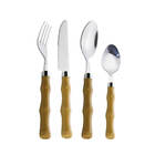 Faqueiro Inox 24 Peças Bambu - Lyor 1176