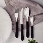 Faqueiro Inox 24pc Leme Preto Tramontina