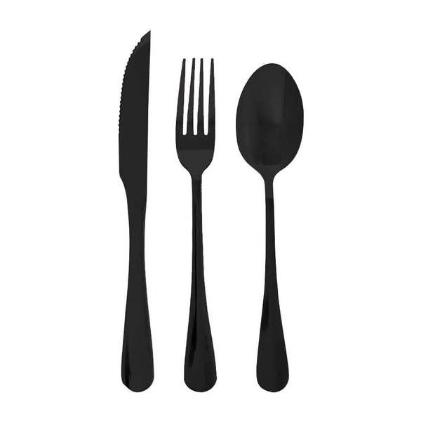 Faqueiro Inox Black 18 Peças - Casambiente Faq088 - 18
