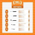 Faqueiro Ipanema 180 Peças Lâminas Em Aço Inox Cabo Preto Pto