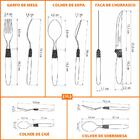 Faqueiro Ipanema 270 Peças Lâminas Em Aço Inox Cabo Preto Pto