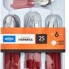 Faqueiro Itaparica 25 Peças Vermelho Bold Brinox