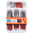 Faqueiro Itaparica 25 Peças Vermelho Bold Brinox