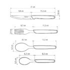 Faqueiro Lâmina Inox 24 Peças Turquesa Carmel Tramontina