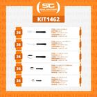 Faqueiro Leme 180 Peças Laminas Em Aço Inox Cabo Preto Pbag -