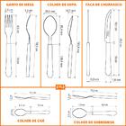 Faqueiro Leme 180 Peças Laminas Em Aço Inox Cabo Preto Pbag -