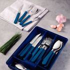 Faqueiro Leme Azul Oceano Com Gaveteiro 25 Peças Tramontina