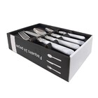 Faqueiro Marmorizado Branco 24 Peças- Casambiente Faq078