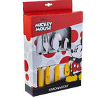 Faqueiro Mickey - Amarelo 24 Peças Com Jogo Americano Preto
