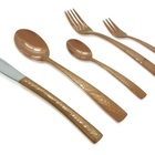 Faqueiro Norah Bronze / Black Martelado 30 Peças Mimo Style