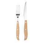 Faqueiro Outlander 12pçs Em Aço Inox E Cabo Em Madeira - Frac