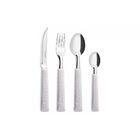 Faqueiro Para Ate 4 Pessoas Caixa  Rattan Branco 16 Peças