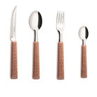 Faqueiro Para Ate 4 Pessoas Caixa  Rattan Terracota 16 Peças