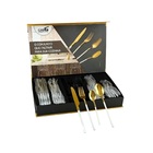 Faqueiro Talher Dourado Cabo Branco Luxo Com Maleta Litografa