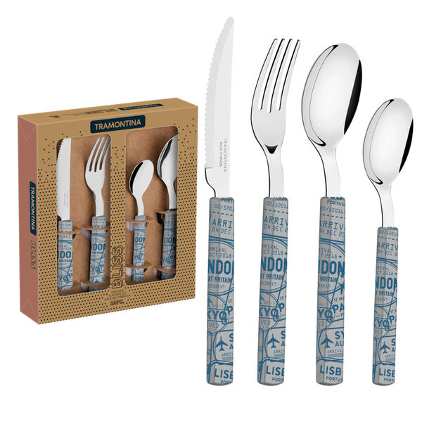 Faqueiro Tramontina Bliss Com Lâminas Em Aço Inox E Cabos De