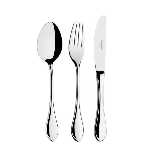 Faqueiro Tramontina Italy Em Aço Inox Com Facas De Mesa Forja