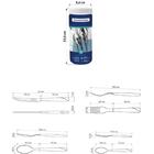 Faqueiro Tramontina New Kolor 24 Peças Azul Aço Inox No Pote