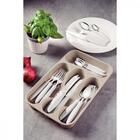 Faqueiro Tramontina Plenus Inox Off White Gaveteiro 25 Peças