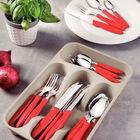 Faqueiro Tramontina Plenus Inox Vermelho Gaveteiro 25 Peças