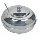 Farinheira De Inox 700g Redonda Com Tampa Com Colher Pote Por
