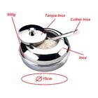 Farinheira Inox Com Tampa E Colher
