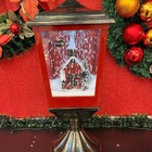 Farol Luz Som E Movimento Bronze E Vermelho 52x20