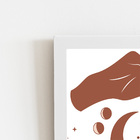 Fases Da Lua Astro Minimalista Quadro Moldura Branca 60x40cm