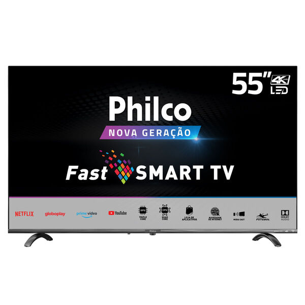 Fast Smart Tv Philco 55" Ptv55q20snbl 4k Led Bivolt