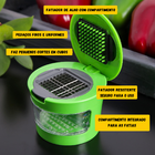 Fatiador De Alho Compartimento Inox 2 Lâminas Multifuncional