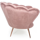 Fdl-poltrona La Pétala Para Sala De Estar Pés Palito Rosê Gol