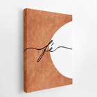 Fé Abstrato Minimalista Frases Arte Quadro Canvas 120x80cm