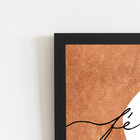 Fé Abstrato Minimalista Frases Quadro Moldura Preta 60x40cm