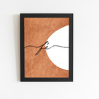 Fé Abstrato Minimalista Frases Quadro Moldura Preta 60x40cm