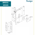Fech. Haga - Trava C/ Lingueta - Porta Bater - Ext. - 4655
