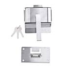 FECHADURA ELETRICA C/FURO NATURAL INOX 12V P/PORTA VIDRO 1 FOLHA HDL