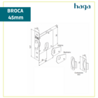 Fech Haga Trava Rolete Porta De Bater - Banheiro 26779