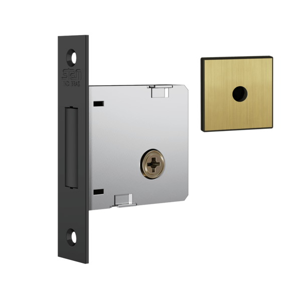 Fechadura 1004 Rq1 Roseta Quadrada Antique Tetra Externa 3900