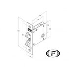 Fechadura 1006 Bater Correr Banheiro Cromada Roseta Redonda S