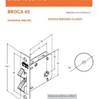 Fechadura 1006 Bater Correr Banheiro Cromada Roseta Redonda S