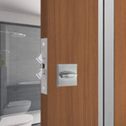 Fechadura 1006 Bater Correr Banheiro Cromo Escovada Stam