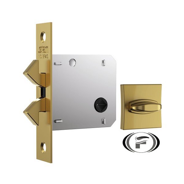 Fechadura 1006 Bater Correr Banheiro Gold Roseta Quadra Stam