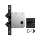 Fechadura 1006 Bater Correr Banheiro Preta Roseta Quadrada St