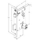 Fechadura 1601 Rolete Para Porta Pivotante Roseta Quadrada An