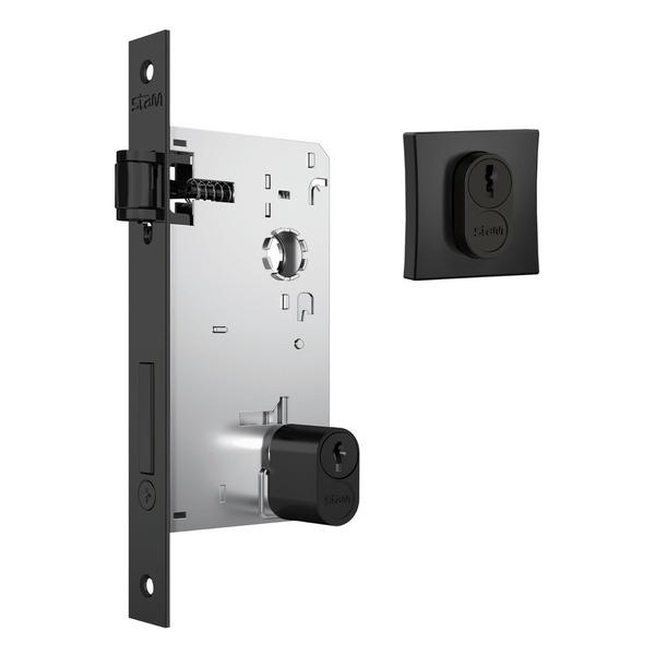 Fechadura 1601 Rolete Para Porta Pivotante Roseta Quadrada Pr