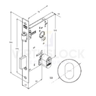 Fechadura 1601 Rolete Para Porta Pivotante Roseta Redonda Cro