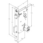 Fechadura 1601 Rolete Para Porta Pivotante Roseta Redonda Cro