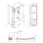 Fechadura 1610/21 Espelho  Largo Inox Interna Stam