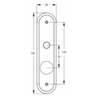 Fechadura 1800/21 Externa Tetra Chave Espelho Preto Fosco 40m