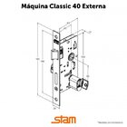 Fechadura 3200 Externa 40mm Cromada Stam